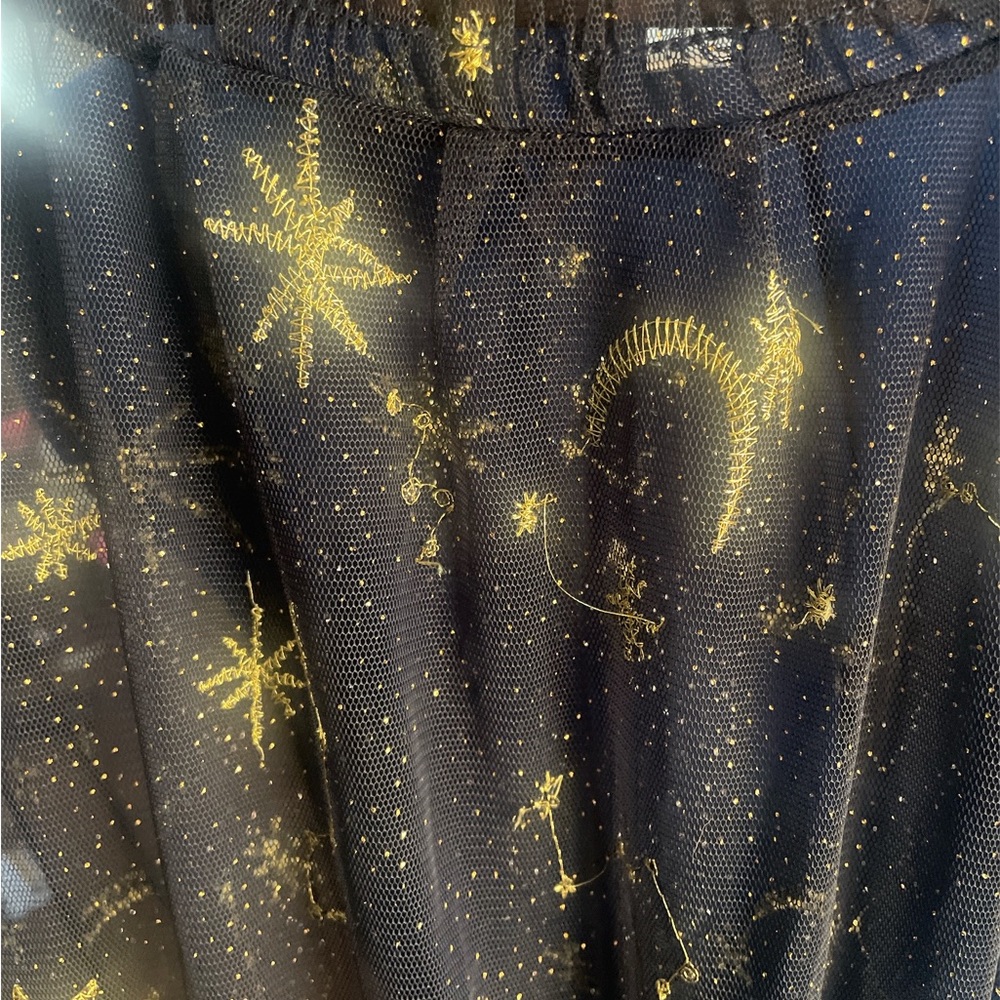 Youmu sheer navy blue celestial dress cover. stars and moons! - Picture 3 of 4